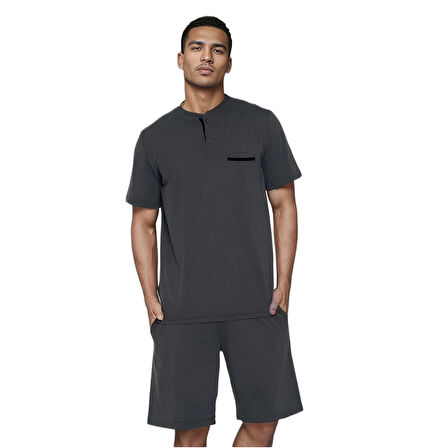 Confeo 940.107 Erkek Modal Patlı Şortlu Pijama Takım