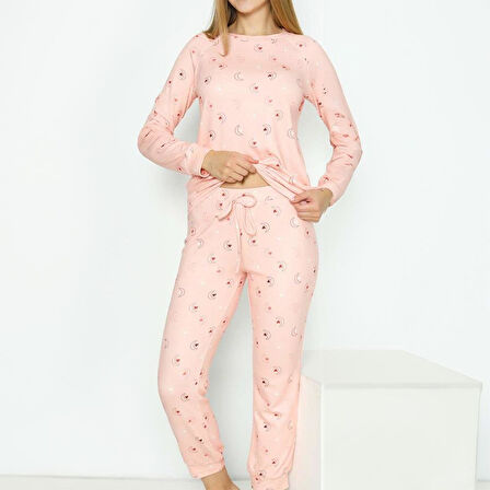 Confeo 840.800 Kadın Kışlık Bisiklet Yaka Reglan Uzunkol Pijama Takım