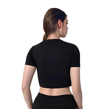 Confeo 801-021 Kadın Yarım Kol Modal Krop Atlet