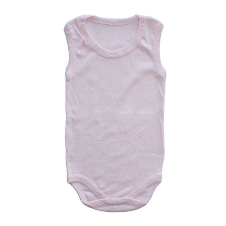 Pembe Jakarlı Askılı Çıtçıtlı Zıbın