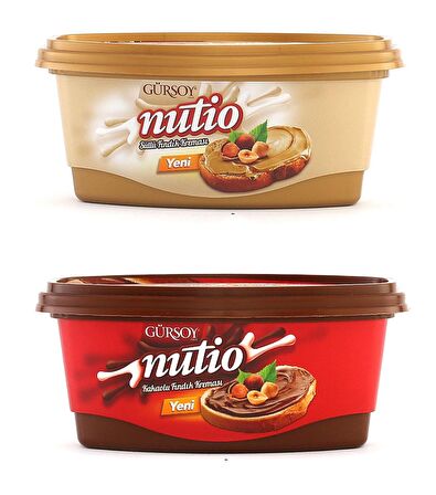 Nutio Kakaolu Fındık Kreması 400G + Nutio Sütlü Fındık Kreması 400G