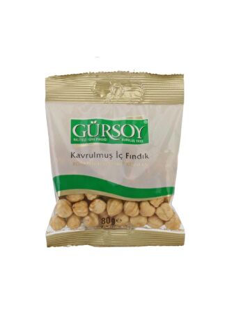 Gürsoy Kavrulmuş İç Fındık 80 G Yastık Paket 1 Koli