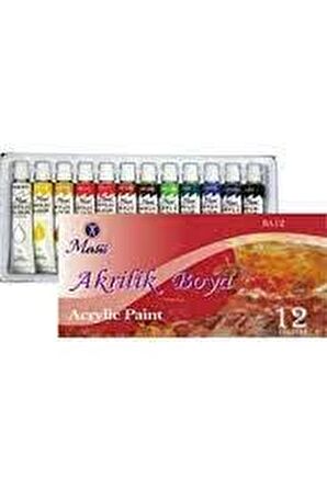 Masis Akrilik Boya Tüp 12 Lİ 12 ML BA12