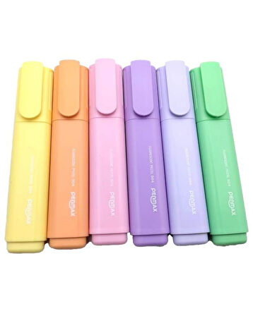 Penmax Fosforlu İşaretleme Kalemi Pastel Renkler 6'lı Set