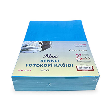 Masis A4 Renkli Fotokopi Kağıdı 500 lü Mavi