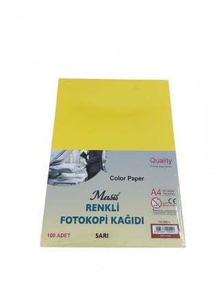 Masis A4 Renkli Fotokopi Kağıdı 100 lü Sarı