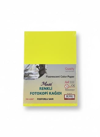 Masis A4 Renkli Fotokopi Kağıdı 100 lü Fosforlu Sarı