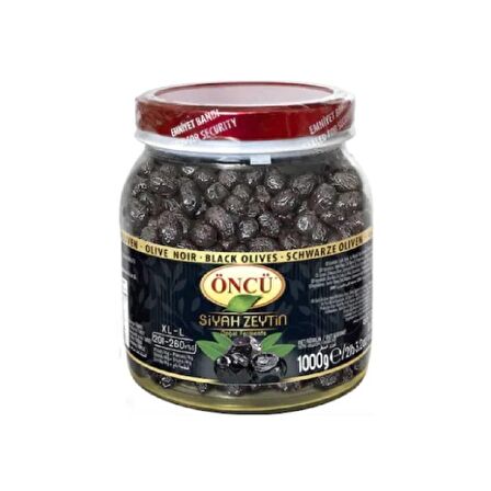 ONCU SIYAH ZEYTIN 1KG PET XL-L(201-260)