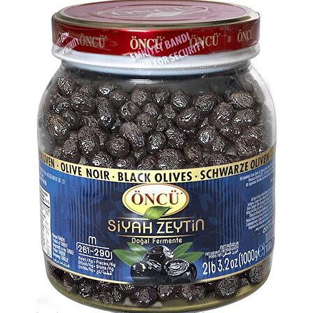 Öncü Siyah Yaglı Zeytin M-S 261-320 1 kg Pet Kavanoz