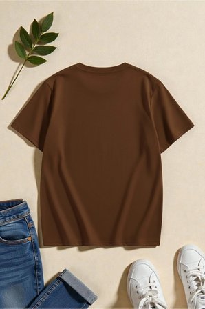 Unisex Karışık Kalpler Baskılı Tasarım Tshirt
