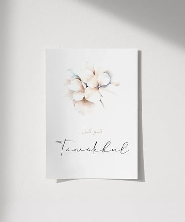 Tevekkül Minimal Çiçek Temalı Duvar Poster