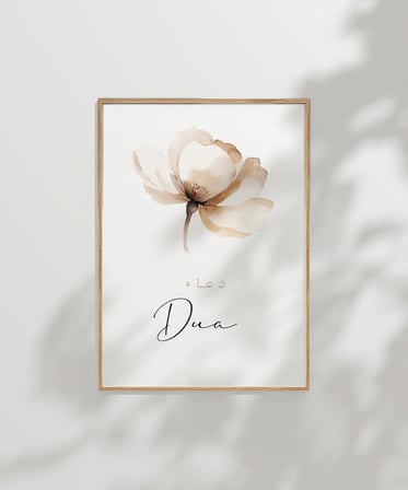 Dua Minimal Çiçek Temalı Duvar Poster