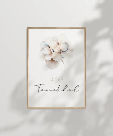 Tevekkül Minimal Çiçek Temalı Duvar Poster