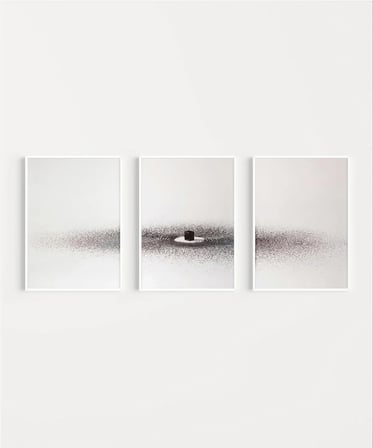 Minimal Zen Taş Temalı 3'lü Duvar Poster Seti