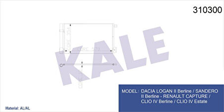 Fiat Klima Radyatoru (kondanser) A14xer Z12xep A12xer Z14xep B12xel B14xel Corsa D Corsa E Grande Punto E - Kale 010abc080