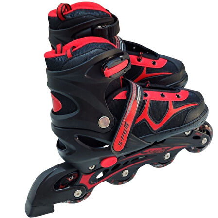 Cool Wheels 2in1 Ayarlanabilir Işıklı Kırmızı Paten (38-41)