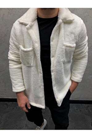 Erkek Cep Detaylı Pelüş Gömlek