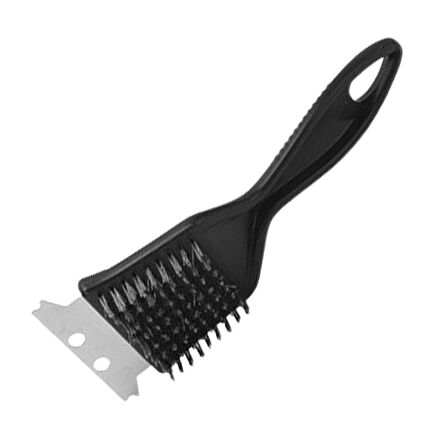Mangal BBQ Temizlik Fırçası Ergonomik Paslanmaz Çelik Kıllar Mangal Fırçası