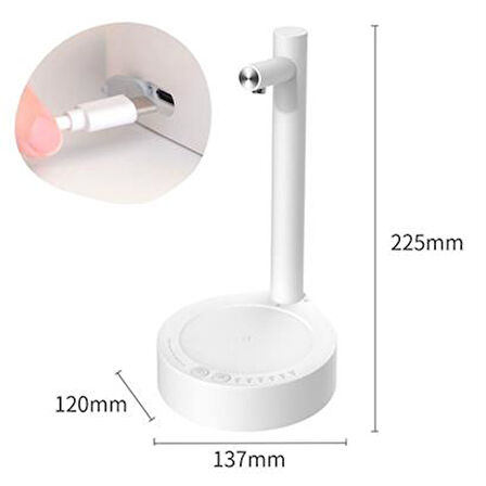 Damacana Su Pompası Şarjlı Hızlı ve Sessiz Masaüstü Akıllı  Başucu Otomatik Su Sebili