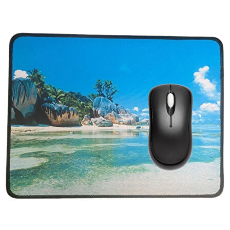 Mouse Pad Kaymaz Taban Pürüzsüz üst Yüzey 25cmx32cm Küçük Boy Deniz Manzaralı Mouse Matı