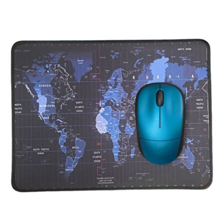 Mouse Pad Kaymaz Taban Pürüzsüz üst Yüzey 25cmx32cm Küçük Boy Dünya Haritası Mouse Matı