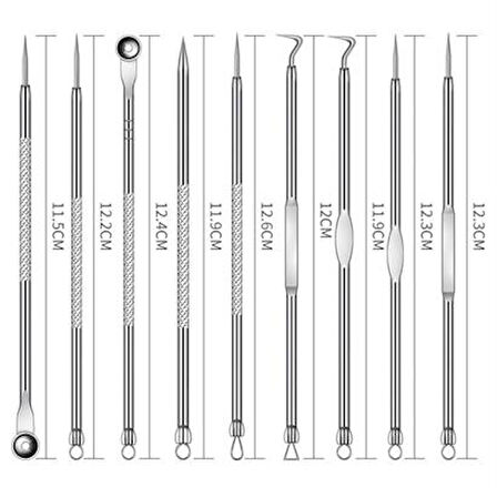 Petinka 11 Parça Cilt Bakımı Komedon Seti Siyah Nokta Temizleyici 