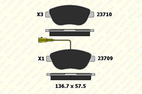 Fiat On Fren Balatası Fiat Bravo II Doblo Fiorıno Bipper Nemo Pratıco Evo Punto Stilo İdea Linea 08> Opel - Kale B 23710 192 05 Ans