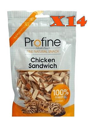 Profine 80Gr Tavuk Etli Snack Chicken Sandwich 14Adet Kedi Ödülü