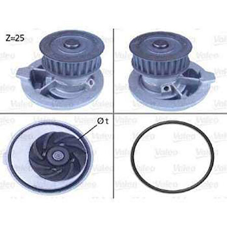 Opel Devirdaım Su Pompası Vectra A 18sv E18nvr 20ne C20ne Astra F C20ne Frontera A C20ne X20se - Valeo 506310