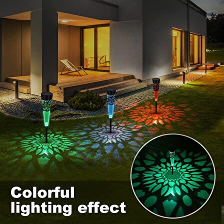 SGE TEKNOLOJİ 2 Lİ PAKET RGB ÇOK RENKLİ GÜNEŞ YOLU GÜNEŞ ENERJİLİ BAHÇE AYDINLATMA SOLAR BAHÇE SÜSÜ