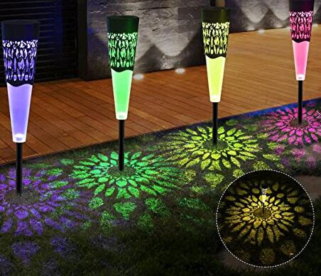 SGE TEKNOLOJİ 2 Lİ PAKET RGB ÇOK RENKLİ GÜNEŞ YOLU GÜNEŞ ENERJİLİ BAHÇE AYDINLATMA SOLAR BAHÇE SÜSÜ