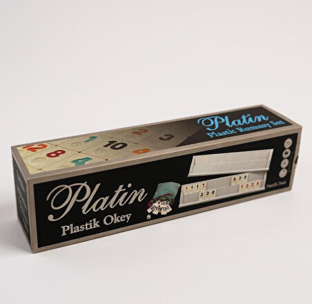 Platin Plastik Okey Takımı - Taş Torbalı 4 lü Takım Seti