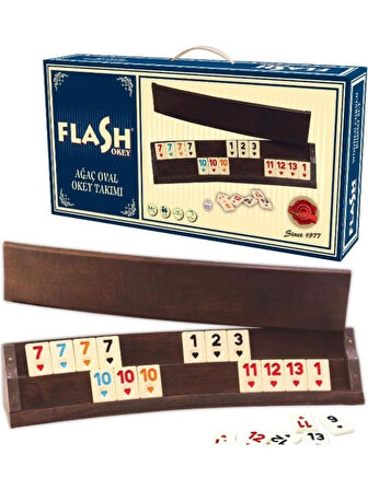 Star Flash Ağaç Oval Okey Takımı 1010884