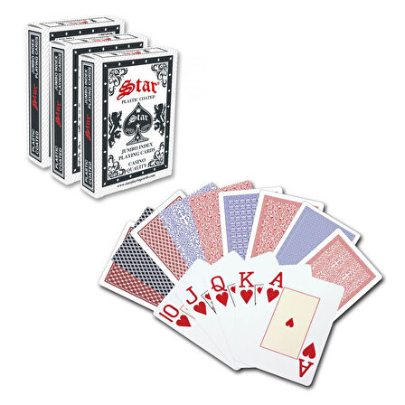 Star Black Jack Oyun Kağıdı Yarı Plastik