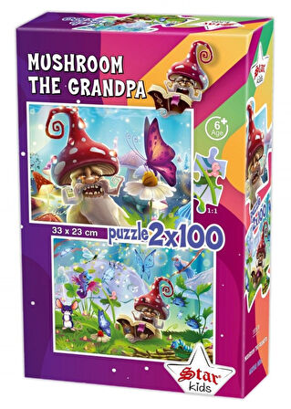 Star Puzzle 2x100 Parça Çocuk Puzzle (6 Yaş ve Üzeri) - Mantar Dede