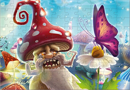 Star Puzzle 2x100 Parça Çocuk Puzzle (6 Yaş ve Üzeri) - Mantar Dede