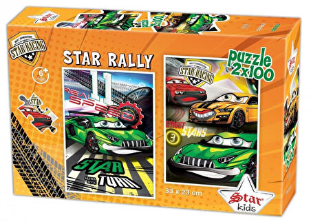 Star Puzzle 2x100 Parça Çocuk Puzzle (6 Yaş ve Üzeri) - Star Ralli