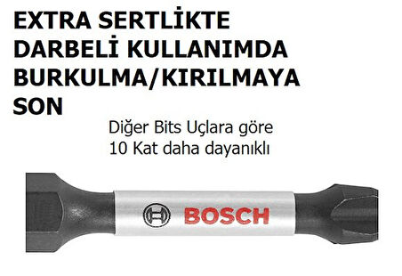 BOSCH Impact Control PH2x65 Çift Taraflı Yıldız Bits Uç (Torklu Vidalamalar için)
