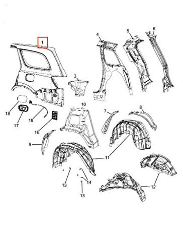 Jeep Arka Camurluk Sol Cherokee 16> - Yrj Yrj14-Crk16-401l