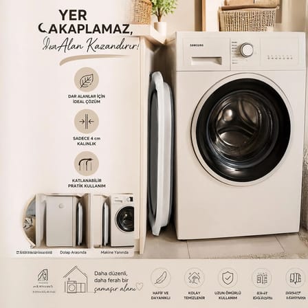 Porsima 1065 Akordiyon Katlanır Sepet Katlanabilir Çamaşır Sepeti Orta Boy Katlanır Çamaşır Sepeti 25LT