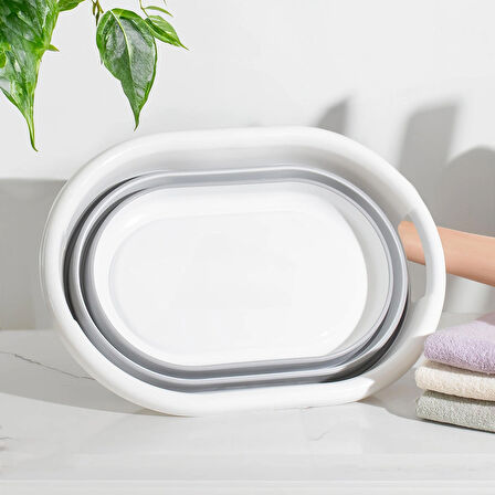 Porsima 1065 Akordiyon Katlanır Sepet Katlanabilir Çamaşır Sepeti Orta Boy Katlanır Çamaşır Sepeti 25LT