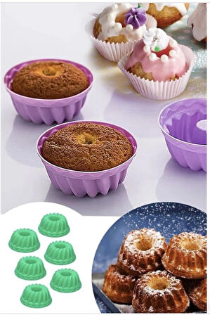 6lı silikon kek kalıbı 