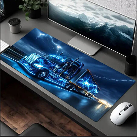 70X30 CM NEON TIR TEMALI KAYDIRMAZ TABAN SPEED YÜZEY OYUNCU MOUSE PAD GAMİNG