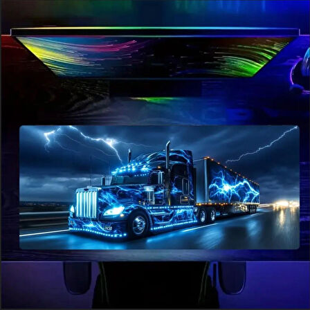 70X30 CM NEON TIR TEMALI KAYDIRMAZ TABAN SPEED YÜZEY OYUNCU MOUSE PAD GAMİNG