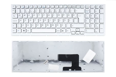 Sony VPCEH, Vpc-Eh V116646E Notebook Klavyesi - Beyaz TR / KL0712WTR