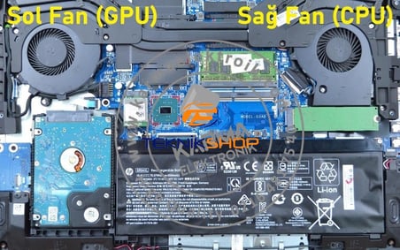 Hp Omen 15-ce, 15-ce000, 15-ce008nt 15-ce010ca Serisi G3A-CPU Fanı (1 Fan Sağ) / FAN609