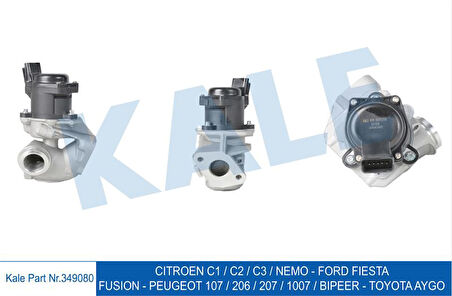 Psa Egr Valfı P107 P1007 P207 P206 206+ (t3e) Bipper C1 C2 C3 (i II İii) C3 Plurıel Nemo Dv4td (1,6hdi 8 - Kale 349080
