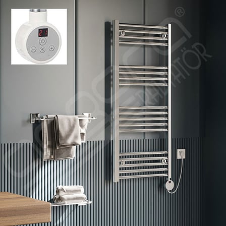 ANGORA Dijital Termostatlı Elektrikli Krom Havlupan 50 X 70 cm (Sağ)