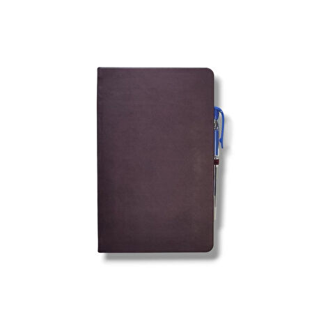 Tarihsiz 13x21 Bordo Çizgili Defter ivory Kağıt