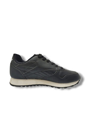 Best Of 063 Deri Bağcıklı Kadın Sneaker Siyah Beyaz